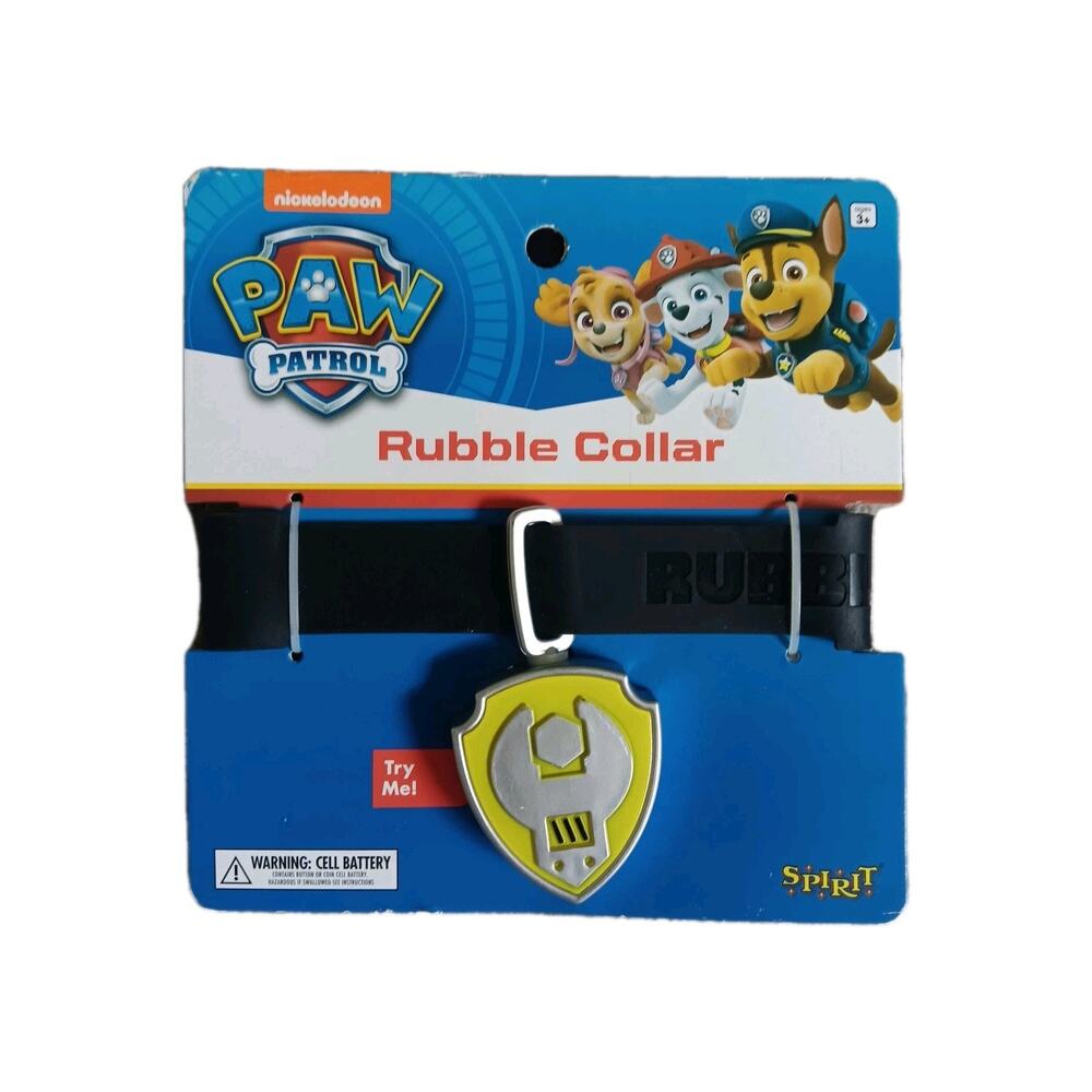 Paw Patrol Light Up RUBBLE Collar Spirit Halloween Costume NIP